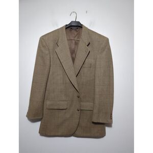 VTG Burberrys Nordstrom Mens Check Nailshead Beige 2 Button Blazer Size 40R?